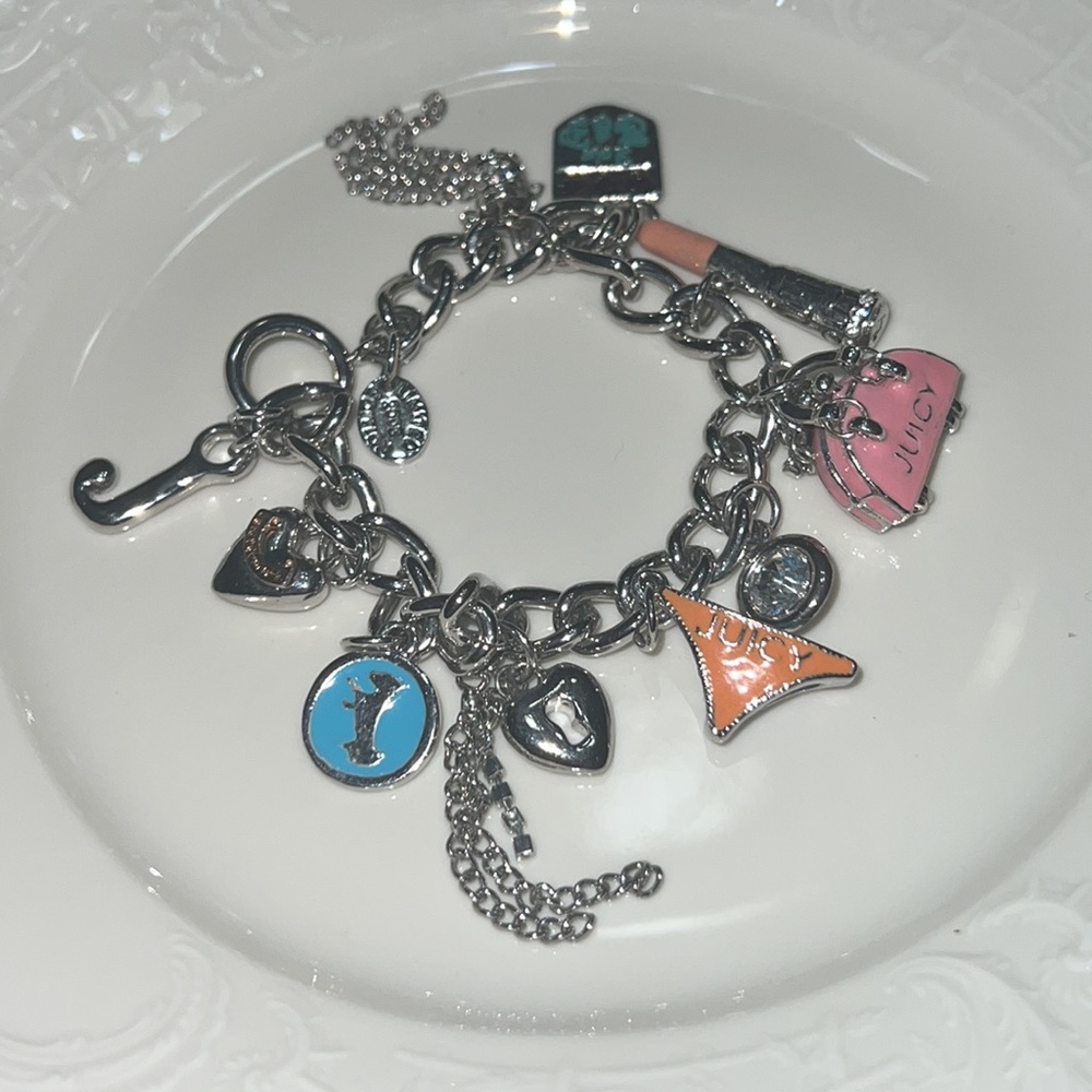 Juicy Couture Y2K Limited Edition Charm Bracelet 9 Charms Excellent Condition